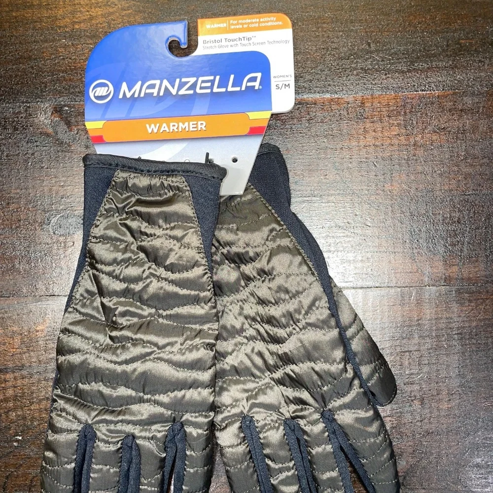 Women's Manzella Bristol Gloves Bristol Touch Grip Screen Warmer Stretch‎ Sz S/M